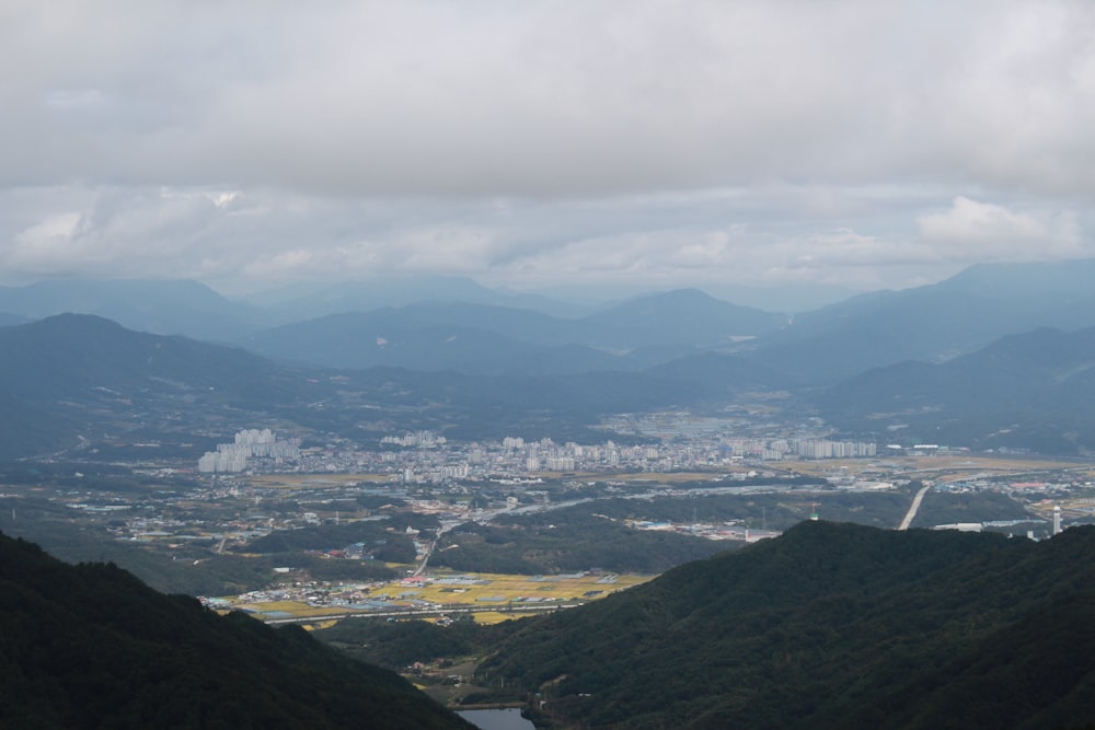 a view of a city from a high point of view