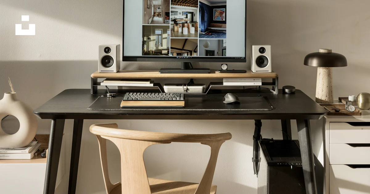 Computer On Top A desk with a computer on top of it photo – Free Table Image on Unsplash