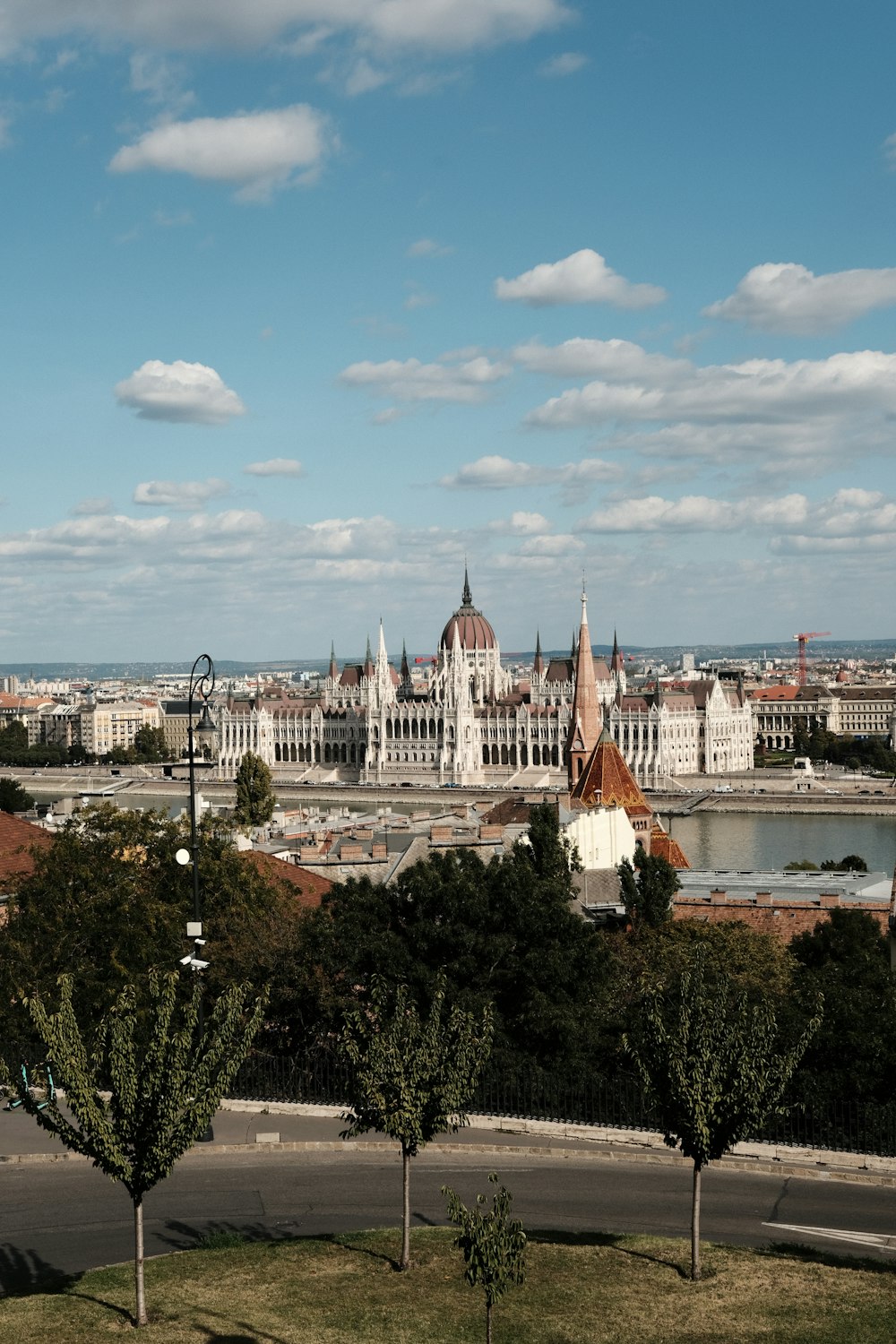 a view of a city from a hill