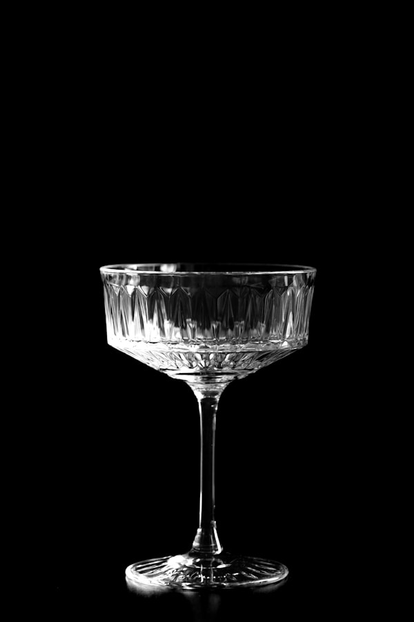 A wine glass sitting on top of a table