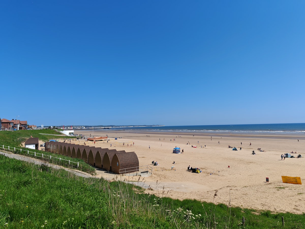 The beach and seafront at Bridlington on the East Riding of Yorkshire coast