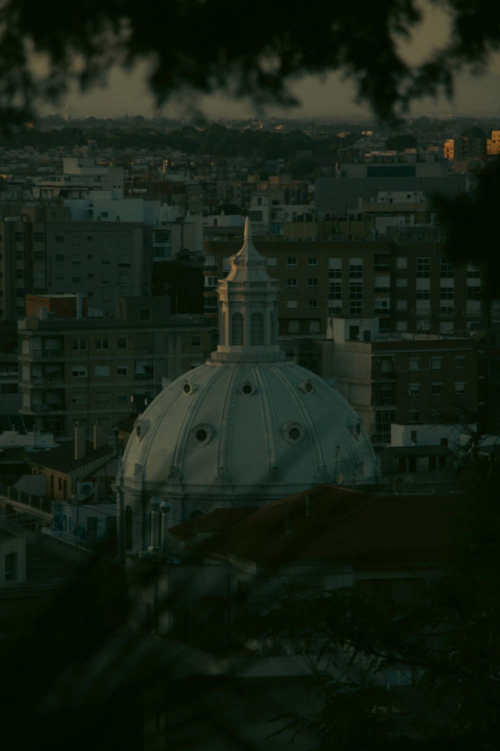 a view of a city from a distance