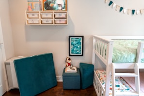 A vibrant kids' room showcasing a fun bunk bed design with colorful bedding.