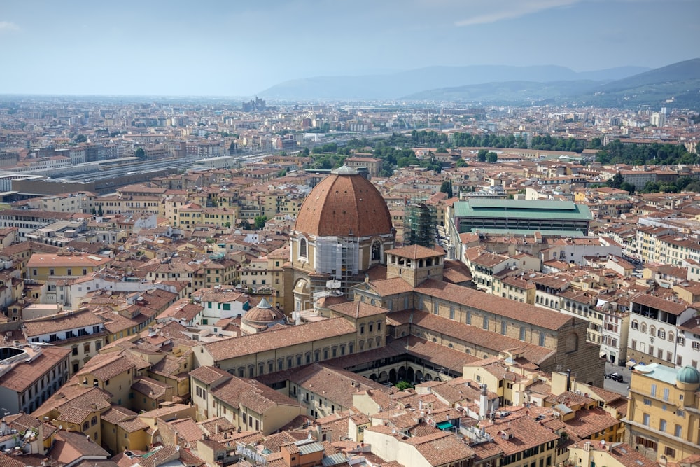 a view of a city from a high point of view