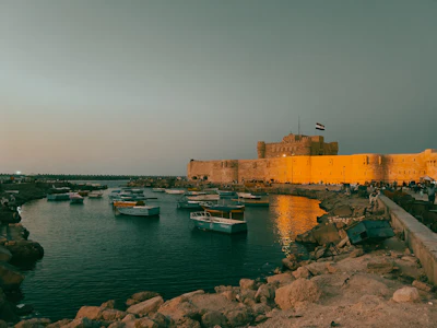 Fishing boats in Alexandria's eastern harbour