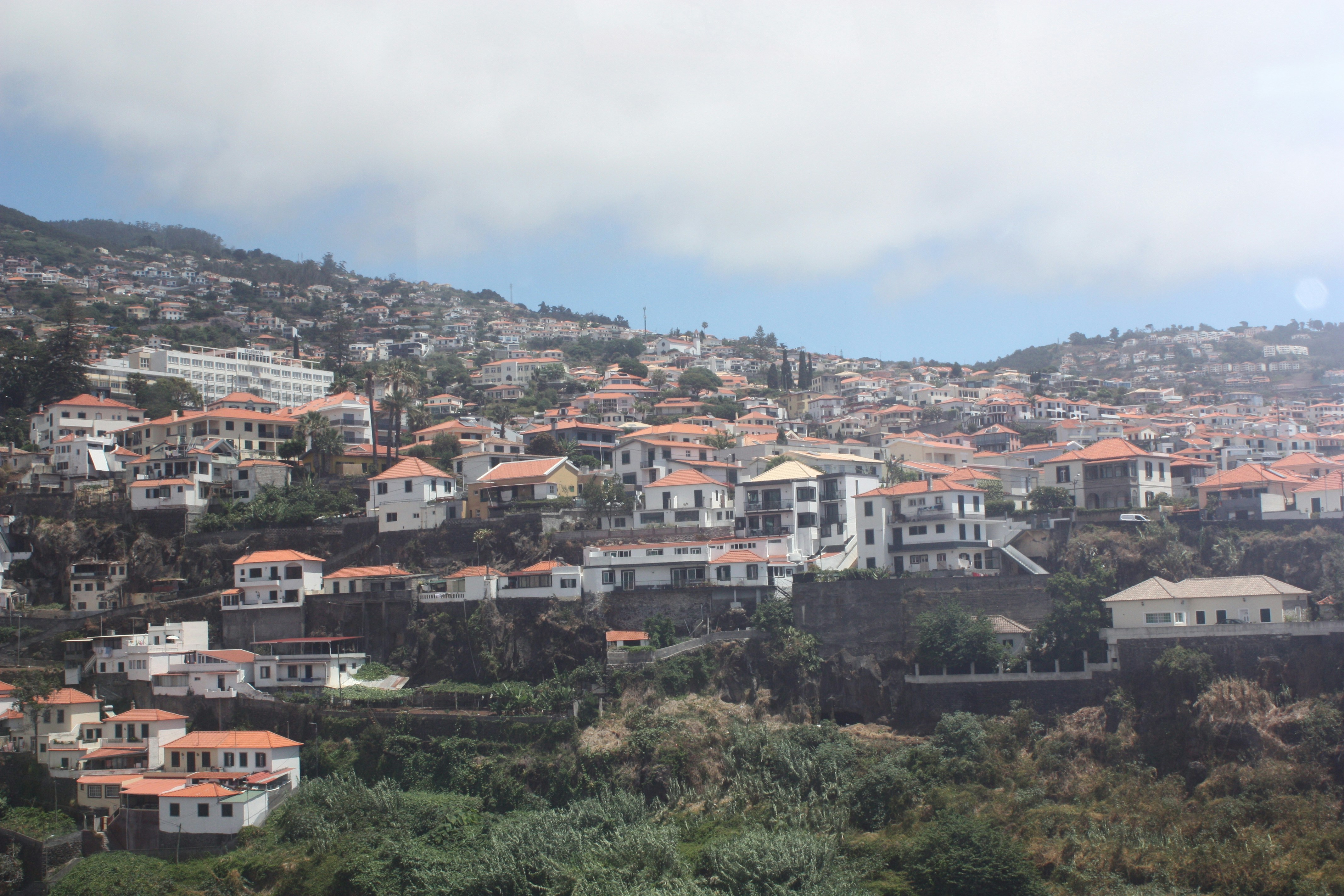 a city with lots of houses on a hill