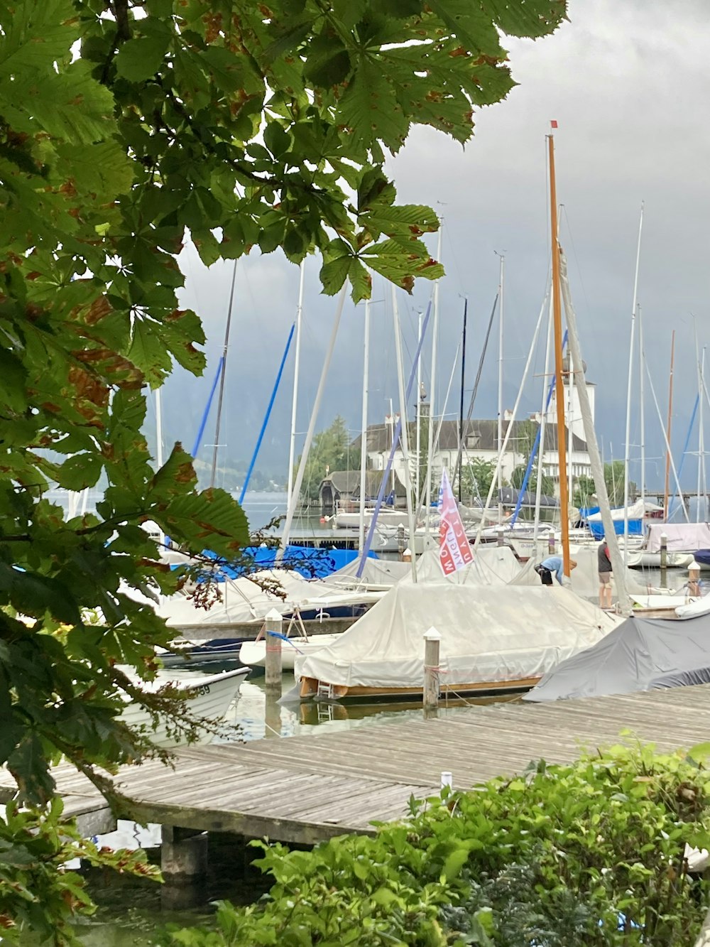 a bunch of boats that are sitting in the water