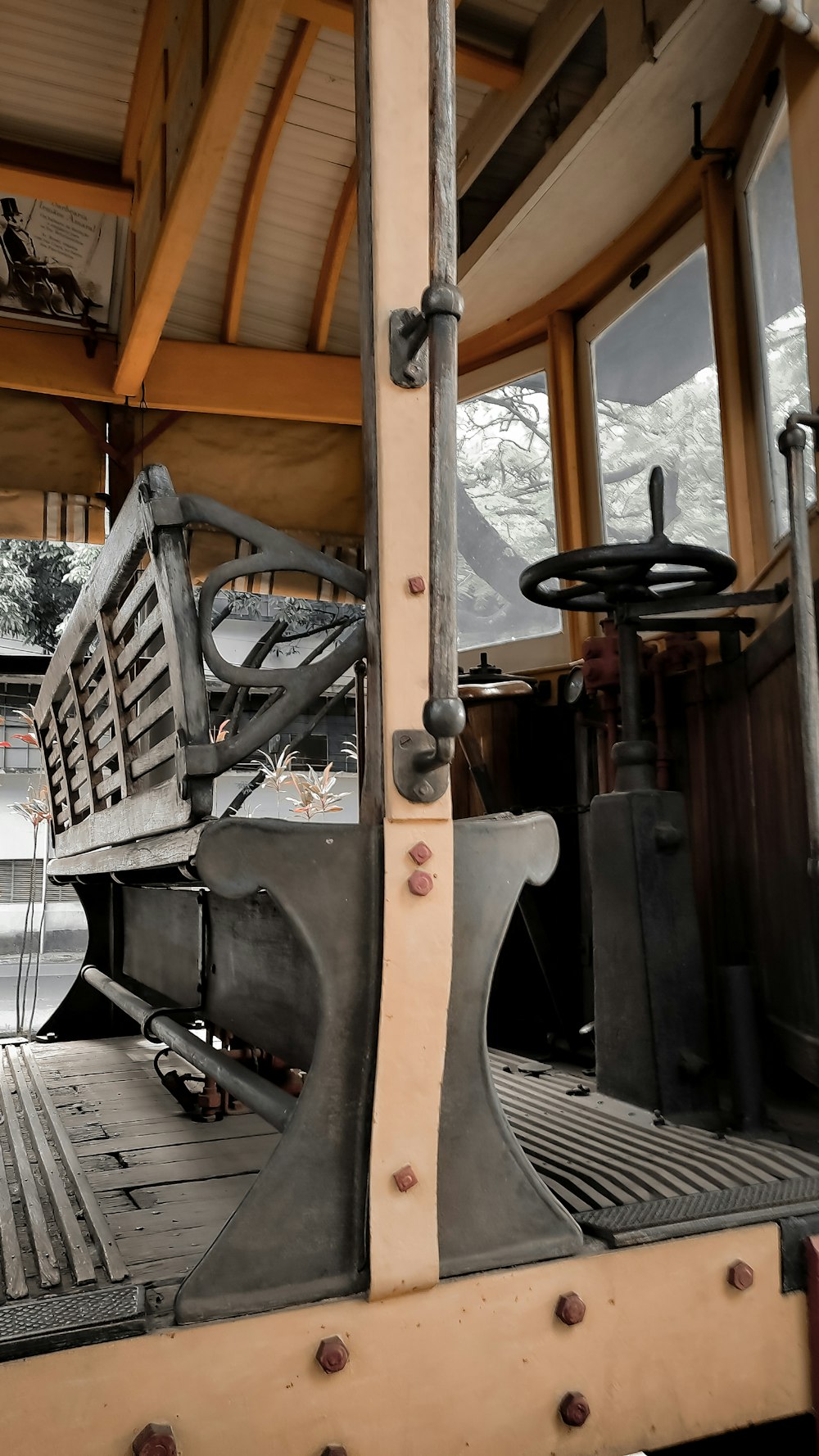 the back of a truck with the door open