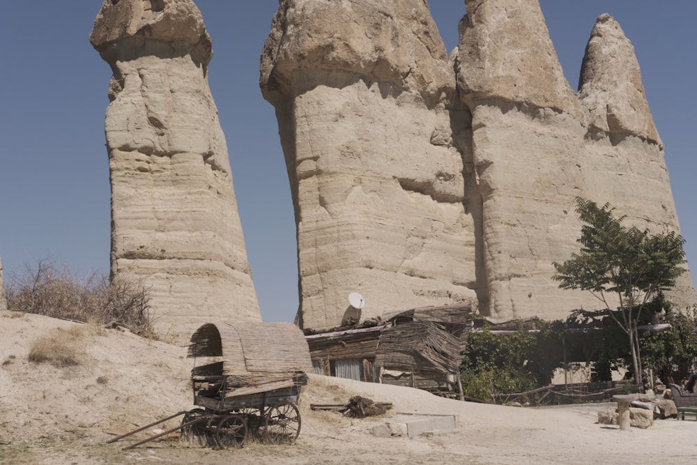 a group of large rocks sitting next to each other