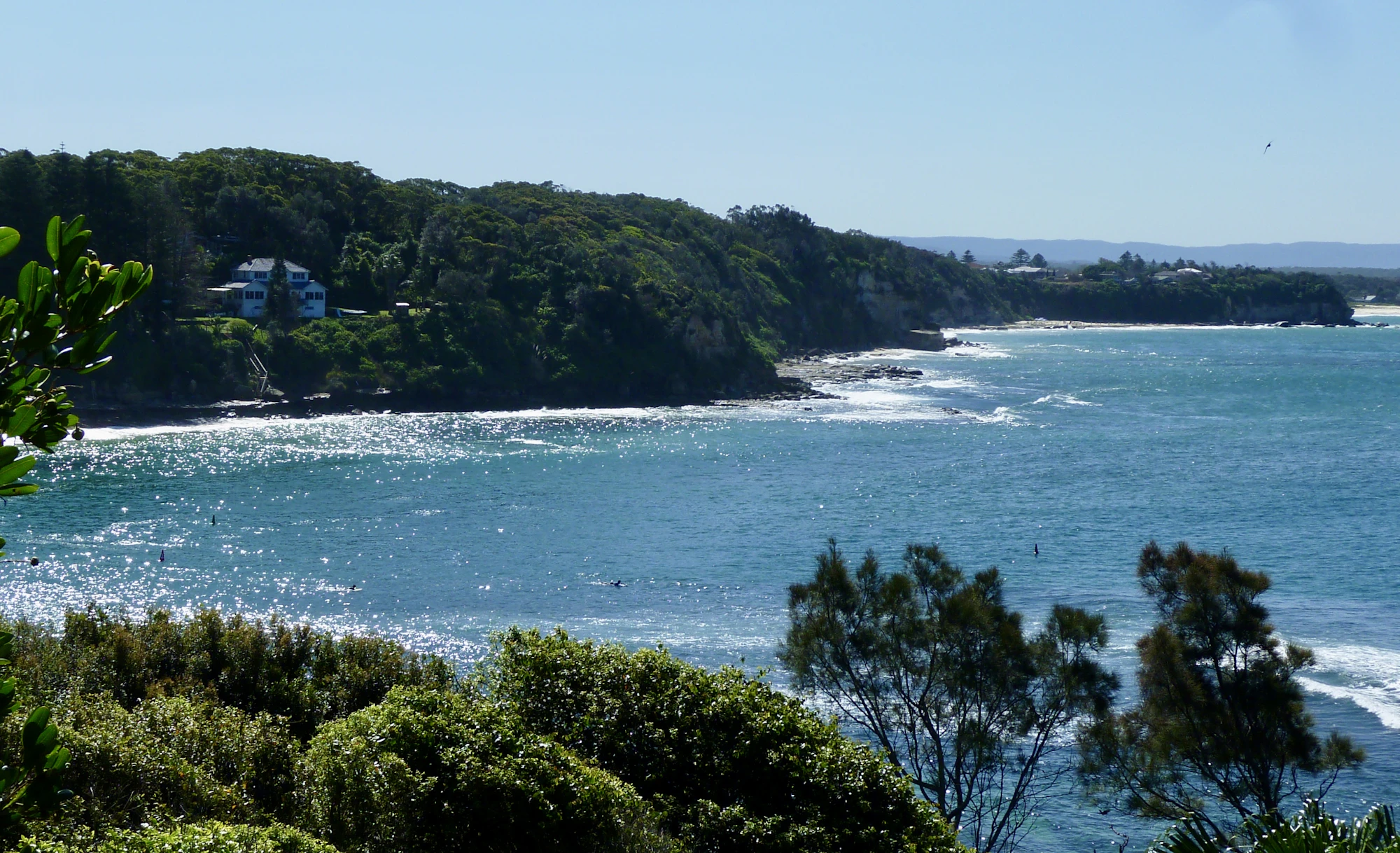 Aerial view of the New South Wales coastline near Sydney's northern beaches