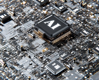 a computer chip with the letter a on top of it