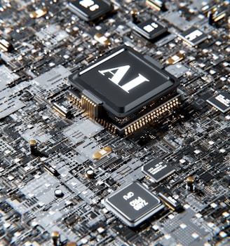 a computer chip with the letter a on top of it