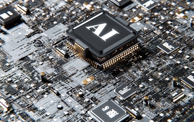 a computer chip with the letter a on top of it