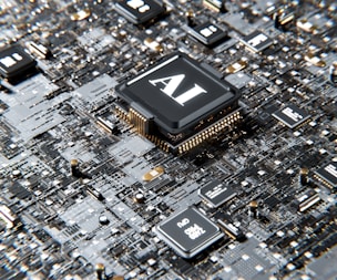 a computer chip with the letter a on top of it