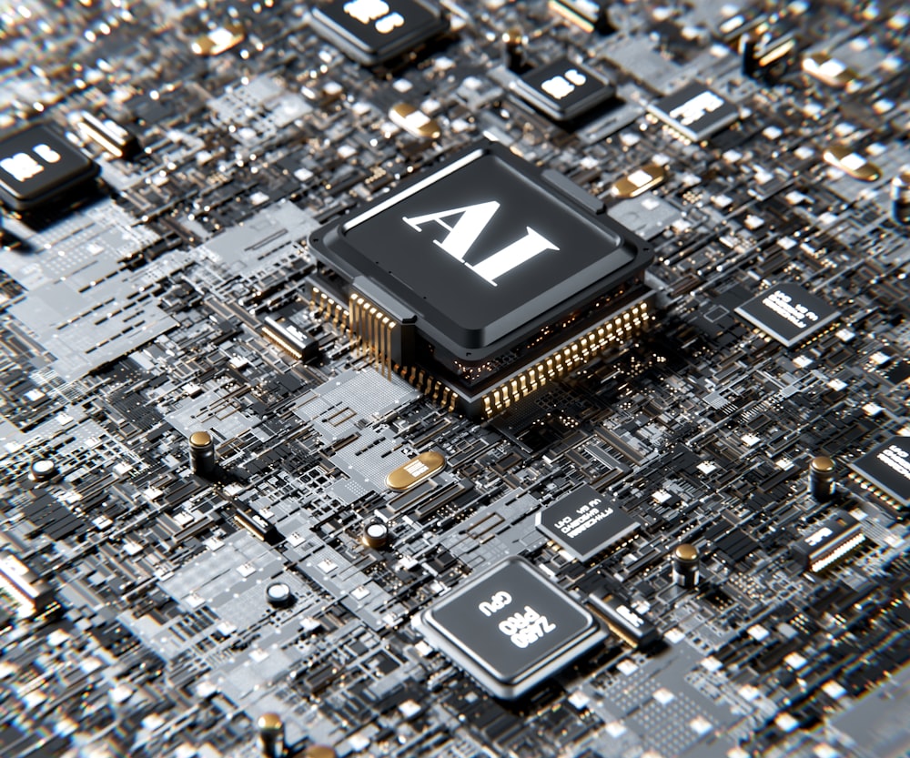 a computer chip with the letter a on top of it