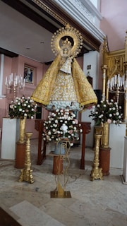 Elegant statues of saints for sale.