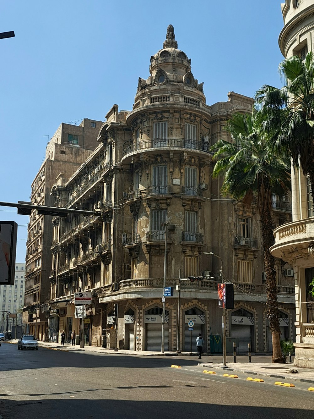 a large building with a clock on the top of it