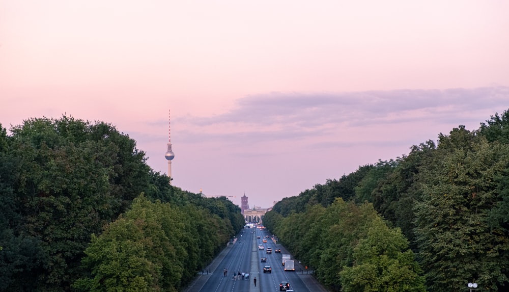 a view of the eiffel tower from a distance