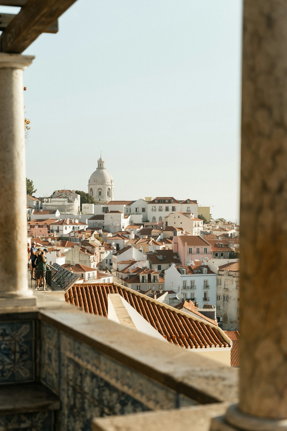 a view of a city from the top of a building