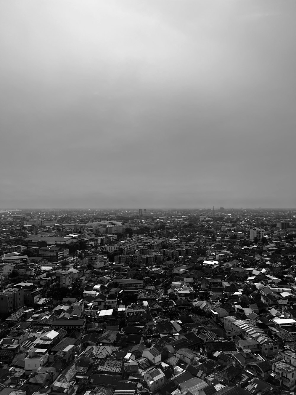 a black and white photo of a city