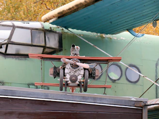 Close-up of a detailed metal sculpture made from recycled scrap parts.