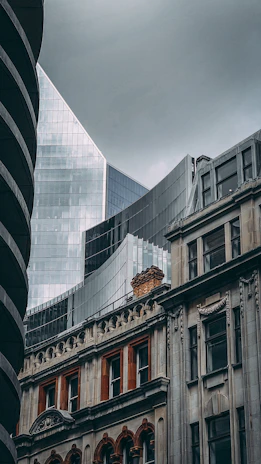 A beautifully retrofitted historic building blending modern sustainable materials with classic architecture.