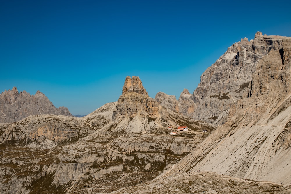 a group of mountains with a sky background