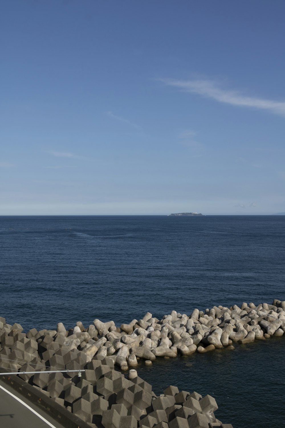 a view of the ocean from a pier