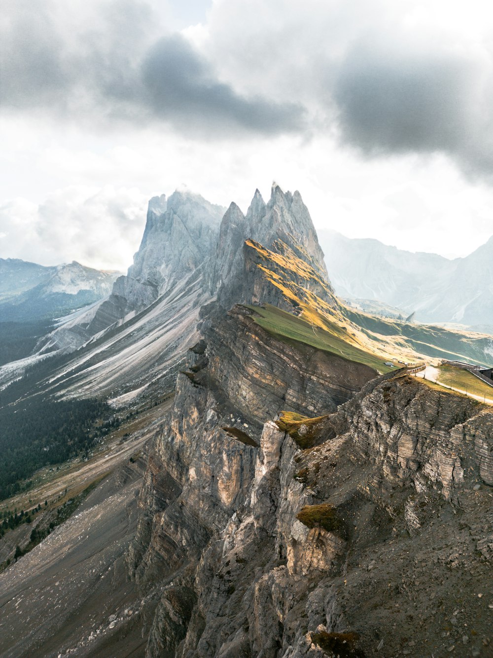 a mountain range with a mountain range in the background