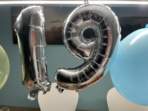 Gold Number Balloon