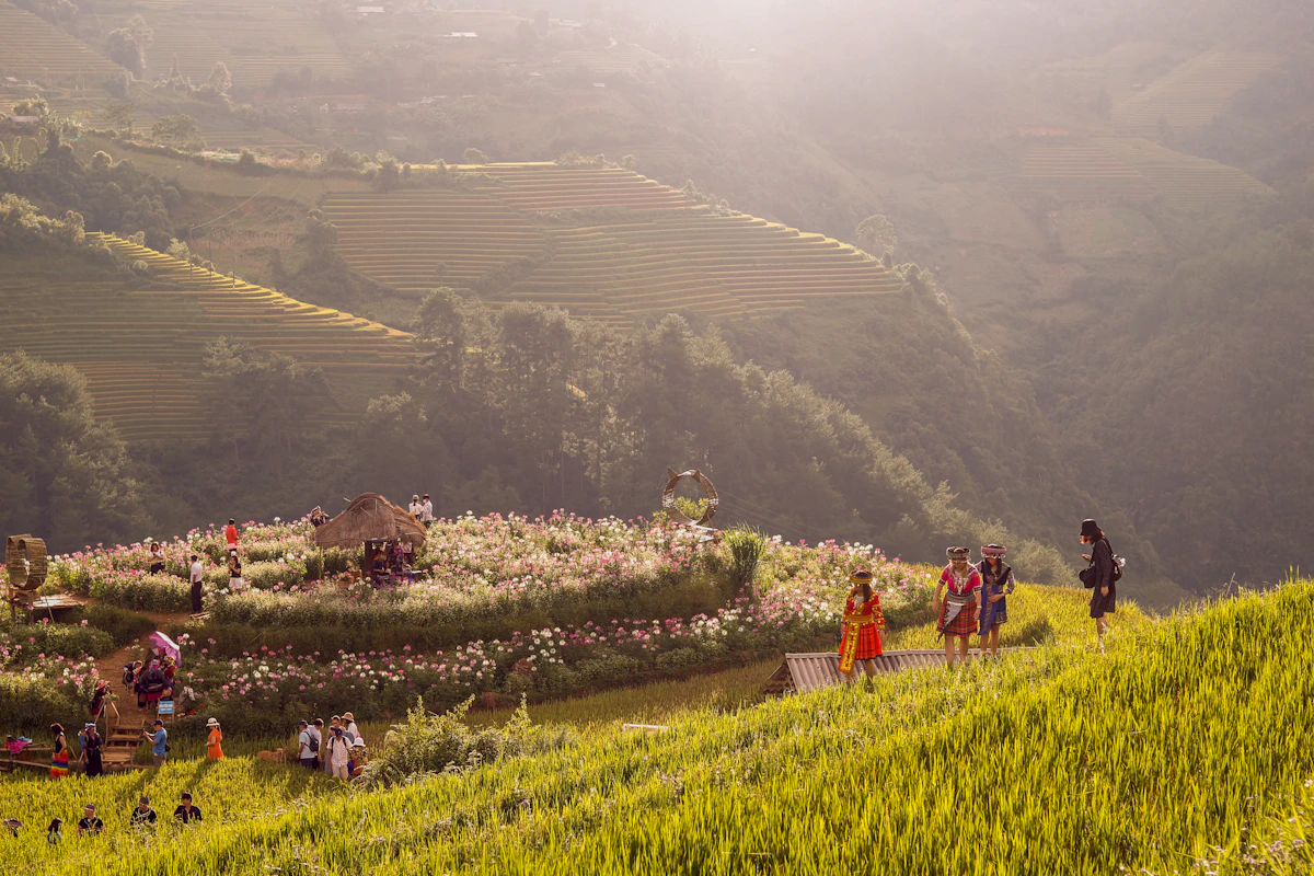 Ma Pi Leng Pass winding cliffs and emerald valleys in Ha Giang