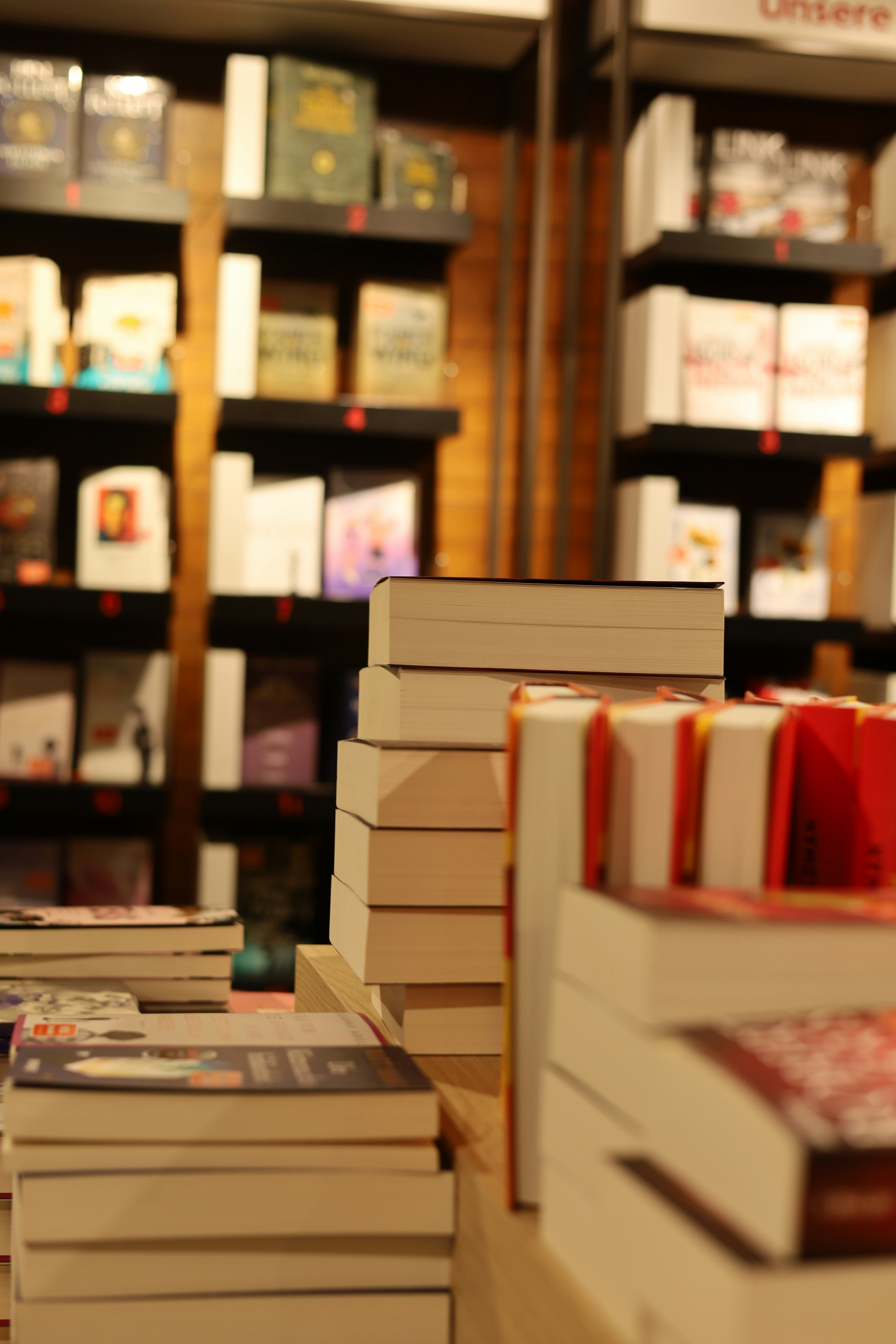 a bunch of books that are on a table