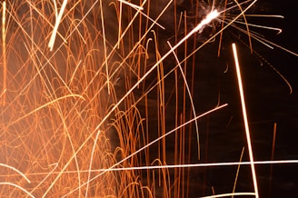 A dynamic animation storyboard displayed on a digital screen with bright orange highlights.