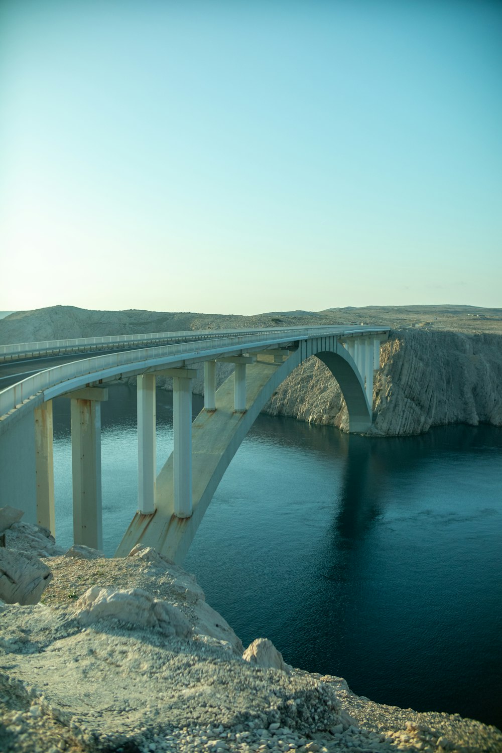 a large bridge over a large body of water