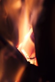a close up of a fire in a stove