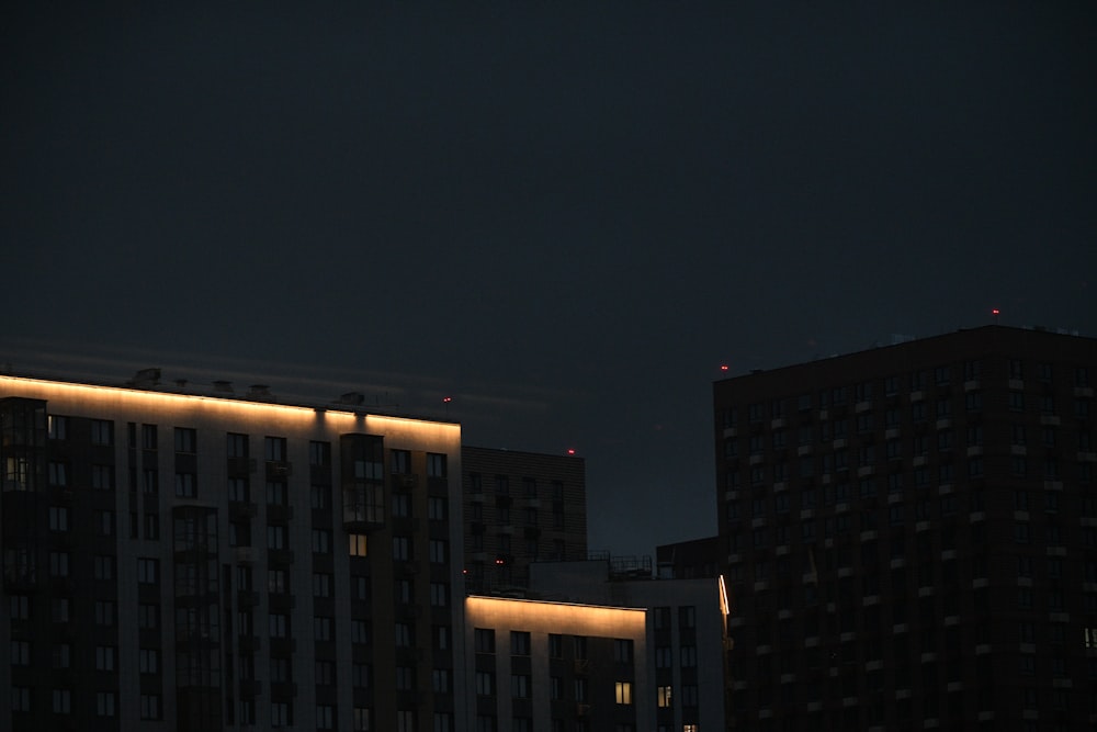 a view of a city at night from a high rise building