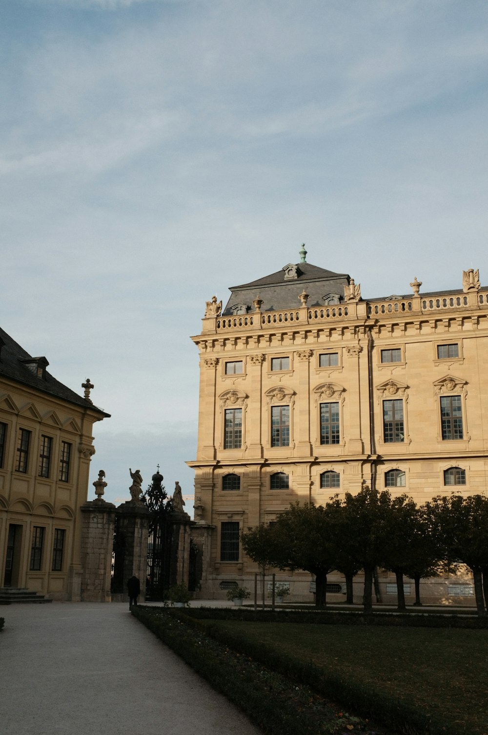 a large building with a clock on the top of it