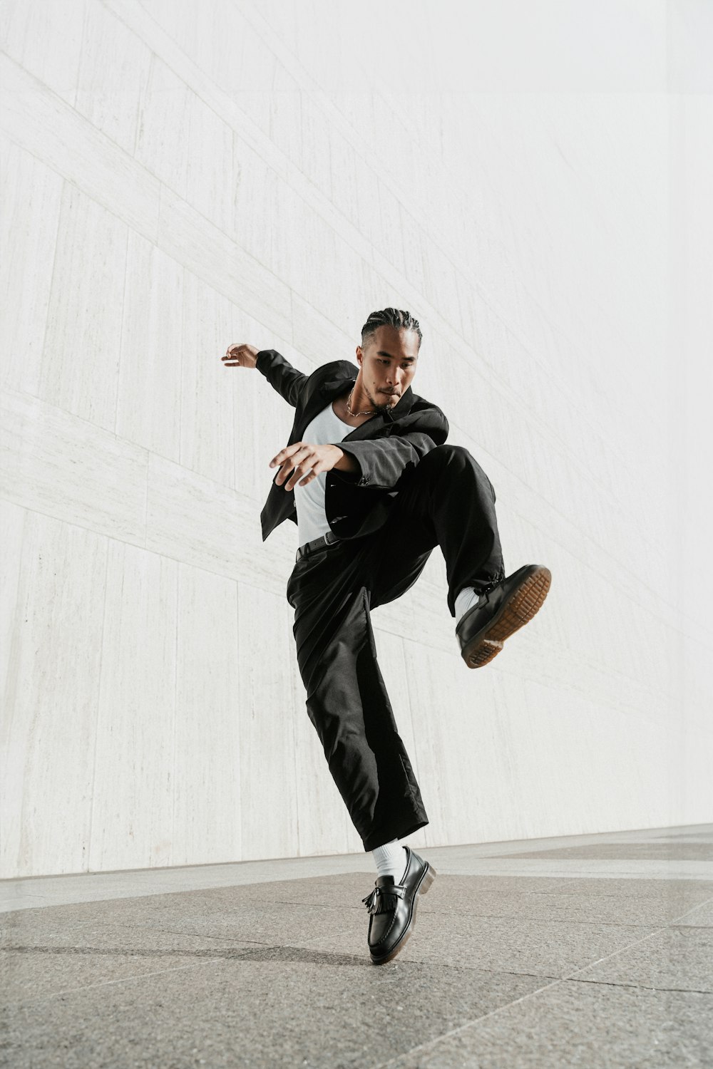 a man is doing a trick on a skateboard