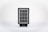 A small, rectangular solar panel device with a grid-like pattern of photovoltaic cells encased in a black frame. It is set against a clean, white background.