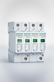 a group of three surge breakers sitting next to each other