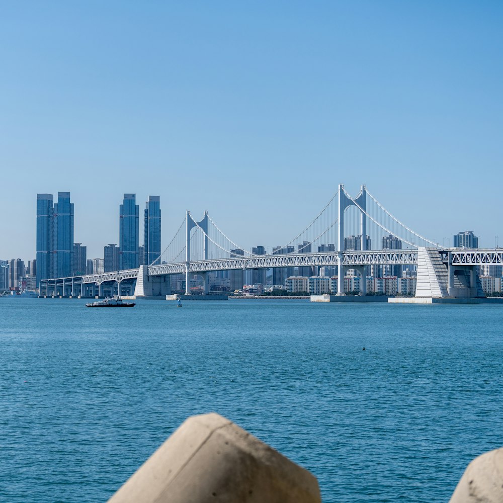 a large bridge over a large body of water