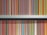 A neatly organized bookshelf displays a collection of brightly colored book spines, each predominantly featuring bold stripes with titles printed along the vertical edge. The books are primarily classic literature from a well-known publisher, with repeating small logo icons visible at the base of each spine.