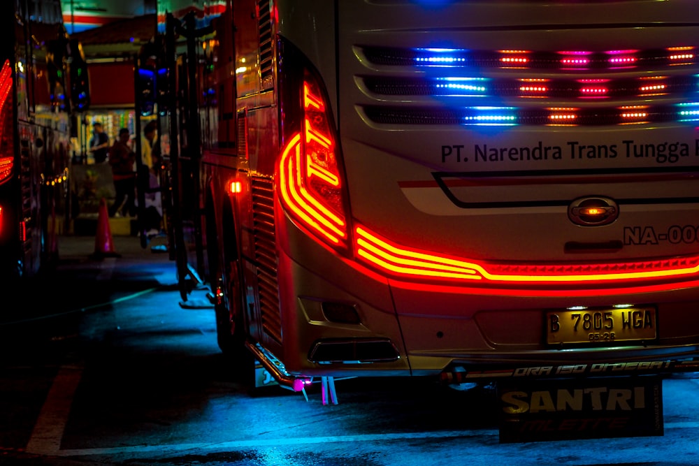 a bus that is sitting in the street