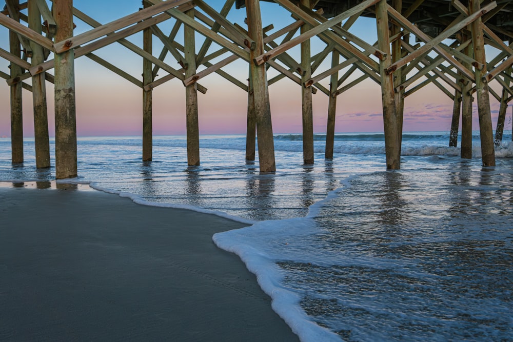 a pier that is next to the ocean