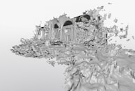 A surreal AI-generated visual blending organic shapes with futuristic textures.