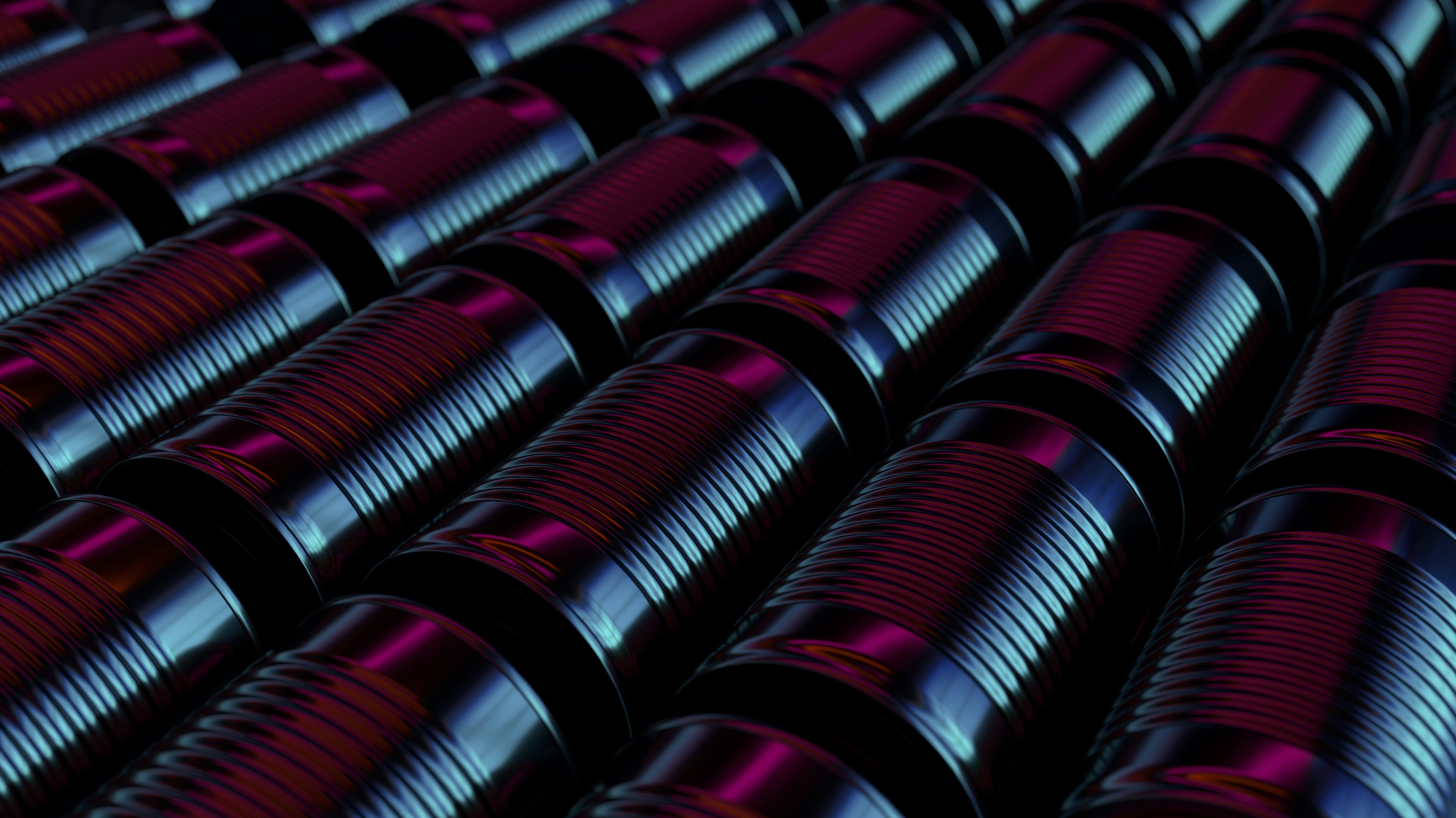 Un primer plano de un montón de tubos de metal