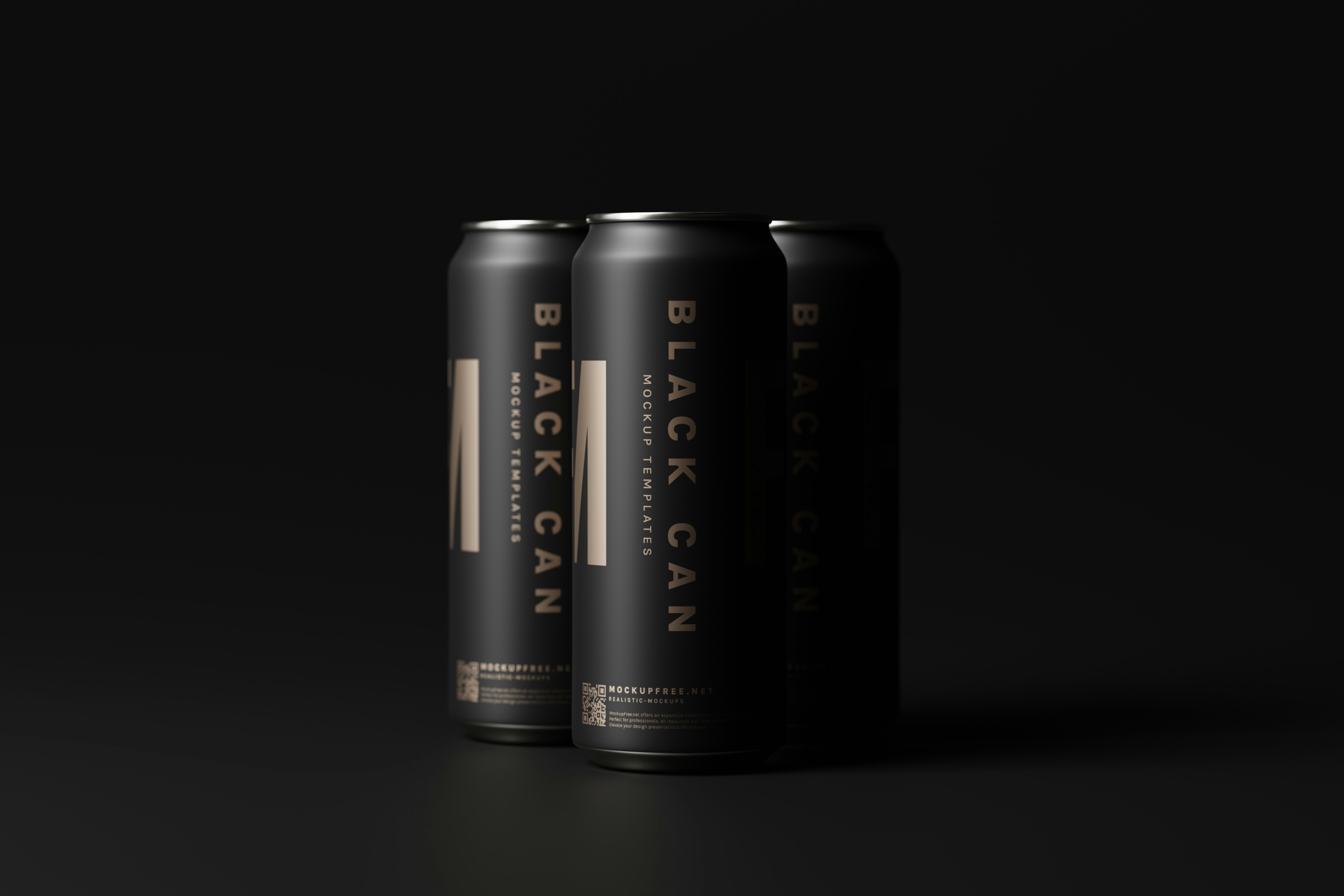 Black Soda or Beer Aluminum Can Mockup Collection. A dark mockup set for beer or soda aluminum can packaging. Download the PSD version of this mockup for free from Mockup Free : https://mockupfree.net/black-soda-or-beer-aluminum-can-mockup-collection