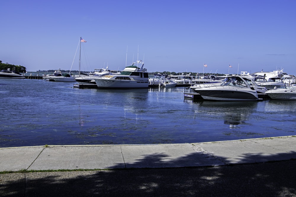 a bunch of boats that are sitting in the water