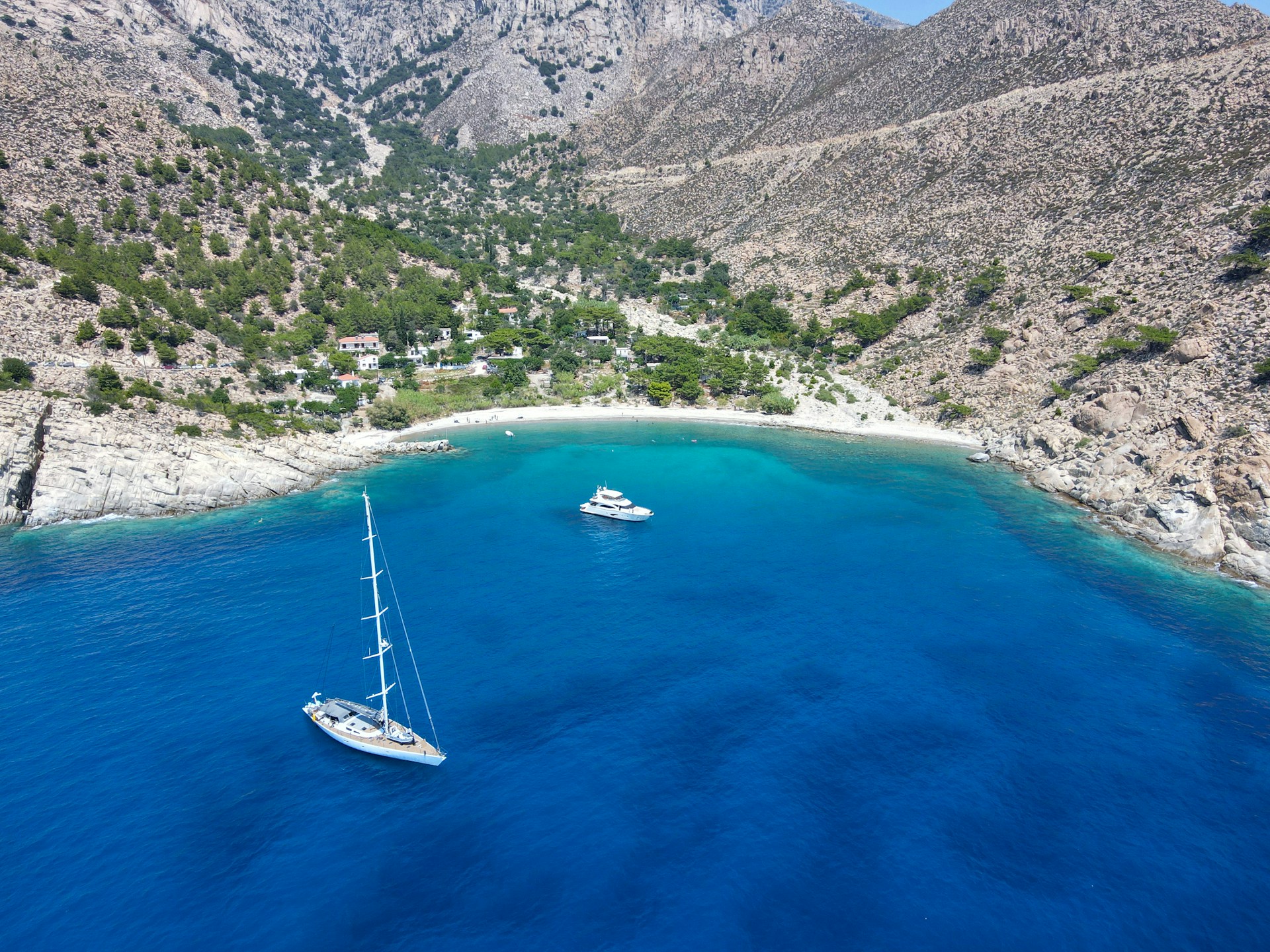 a couple of boats that are in the water