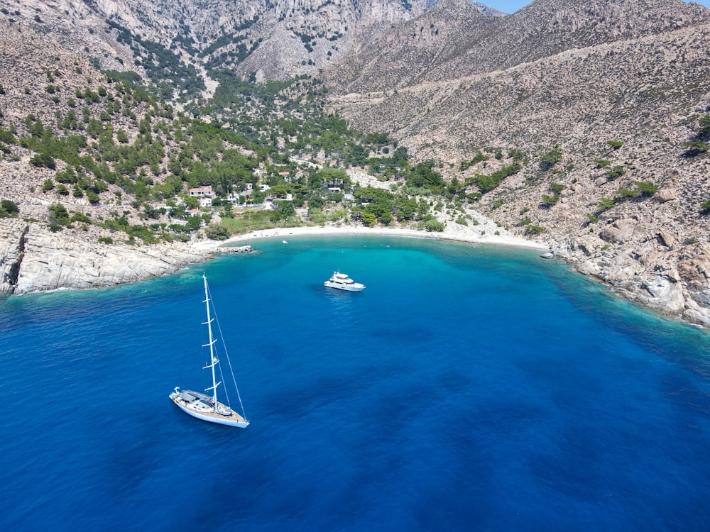 a couple of boats that are in the water